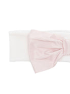 Fascia per neonata La Stupenderia rosa con fiocco bianco - Rubino Kids