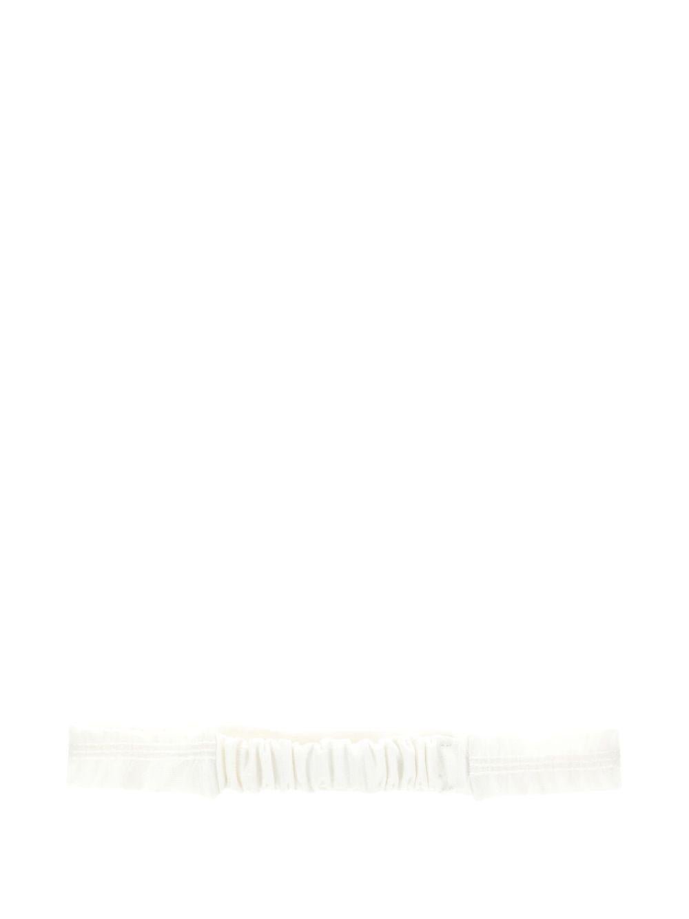 Fascia per neonata Monnalisa bianca con ruches - Rubino Kids