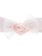 Fascia per neonata Monnalisa rosa con decorazione a fiori - Rubino Kids