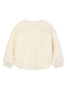 Felpa Boke Flower per bambina Kenzo Kids beige con girocollo a coste - Rubino Kids