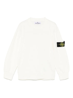 Stone Island Junior sweatshirt with Compass application for boys with crew neck