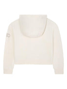 Felpa con cappuccio per bambina Michael Kors Kids bianca con zip - Rubino Kids