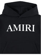 Felpa con cappuccio per bambino Amiri Kids nero con logo - Rubino Kids