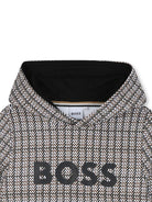 Felpa con cappuccio per bambino Boss Kidswear multicolor con logo - Rubino Kids