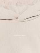 Felpa con cappuccio per bambino Calvin Klein Kids beige con orlo e polsini a coste - Rubino Kids