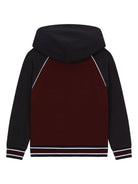 Felpa con cappuccio per bambino Dolce & Gabbana Kids rosso con dettaglio a righe - Rubino Kids