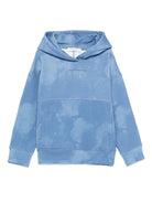 Felpa con cappuccio per bambino Paolo Pecora Kids azzurro con motivo tie - dye - Rubino Kids