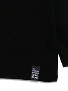 Felpa con effetto jacquard per bambino John Richmond Junior nero con mini targhetta con logo - Rubino Kids