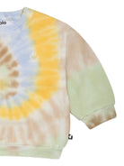 Felpa con fantasia tie - dye per neonata Molo multicolor con scollo rotondo - Rubino Kids