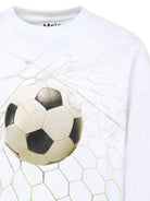 Felpa con motivo football per bambino Molo bianco con girocollo - Rubino Kids