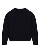 Felpa con ricamo DG per bambino Dolce & Gabbana Kids blu con scollo rotondo - Rubino Kids