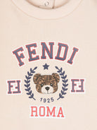 Felpa con stampa grafica per neonato Fendi Kids rosa con maniche lunghe - Rubino Kids