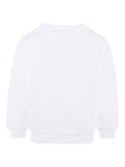 Felpa con stampa per bambino Balmain Kids bianca con logo - Rubino Kids