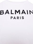 Felpa con stampa per bambino Balmain Kids bianca con logo - Rubino Kids