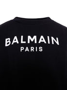 Felpa con stampa per bambino Balmain Kids nera con logo - Rubino Kids