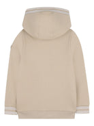 Felpa da bambino Boss Kids beige con cappuccio e zip - Rubino Kids
