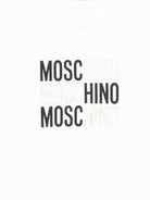 Felpa da bambino Moschino Kids bianca con stampa logo - Rubino Kids