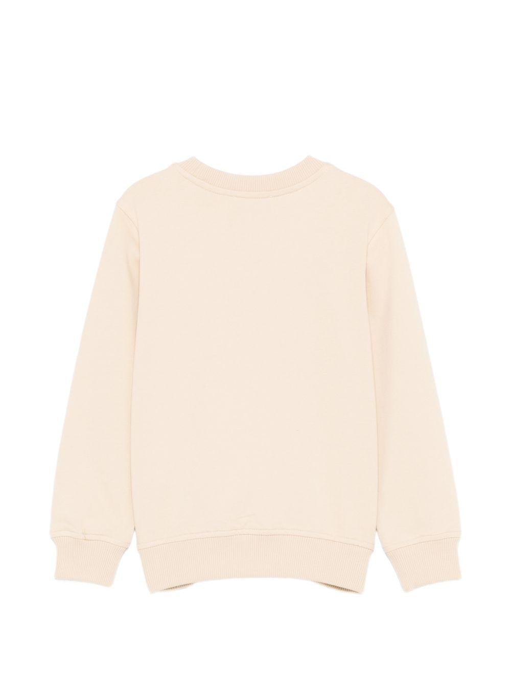 Felpa da bambino Moschino Kids bianco crema con stampa orsetto - Rubino Kids