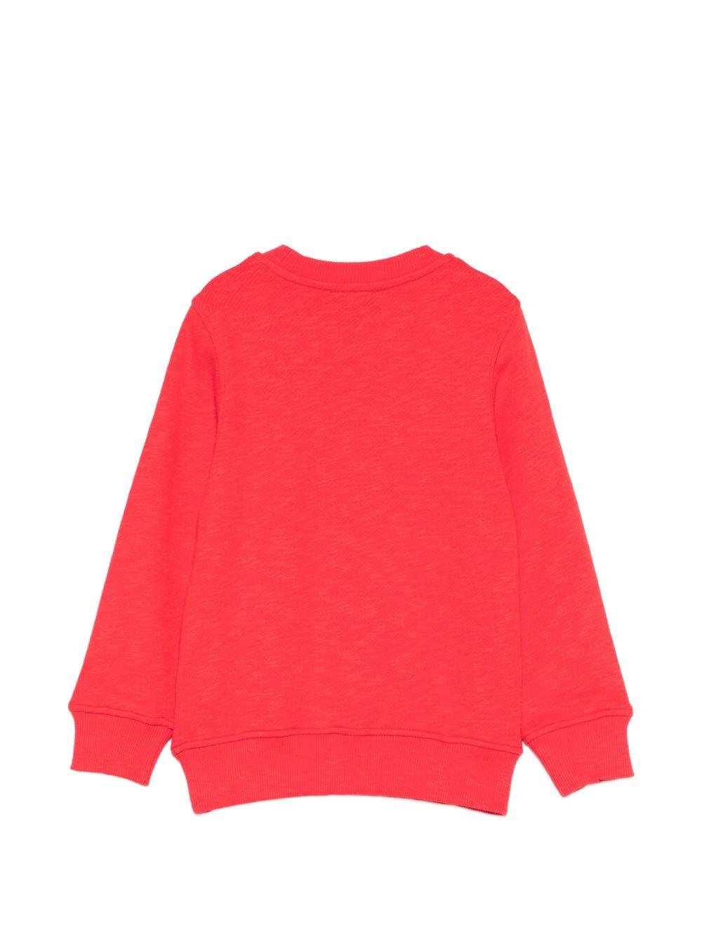 Felpa da bambino Moschino Kids rossa con stampa orsetti - Rubino Kids