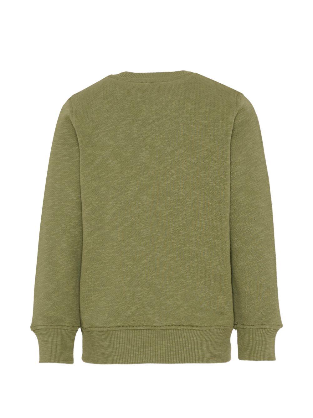 Felpa da bambino Moschino Kids verde con stampèa orsetti - Rubino Kids