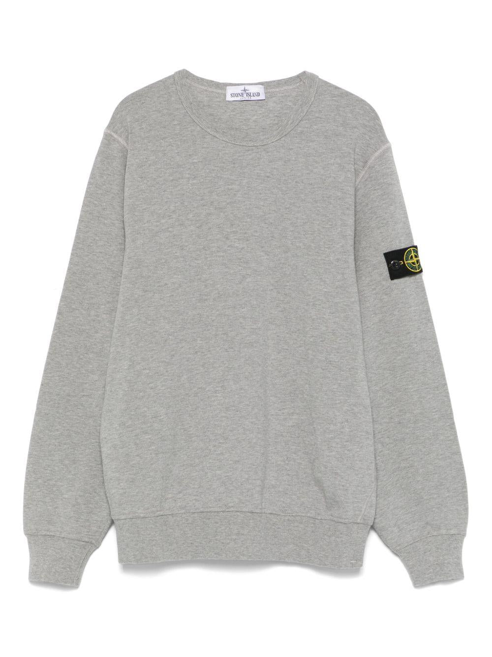 Felpa leggera per bambino Stone Island Junior grigio in cotone - Rubino Kids