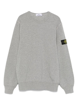 Felpa leggera per bambino Stone Island Junior grigio in cotone