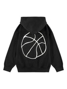 Felpa Marley per bambino Molo nera con stampa basketball - Rubino Kids