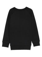 Felpa Mike per bambino Molo nera con stampa smile sul davanti - Rubino Kids