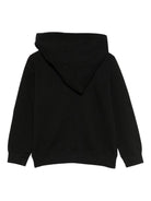 Felpa Mountain per bambino Rick Owens nera con cerniera asimmetrica - Rubino Kids