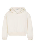 Felpa per bambina Billieblush bianco con stampa e cappuccio - Rubino Kids