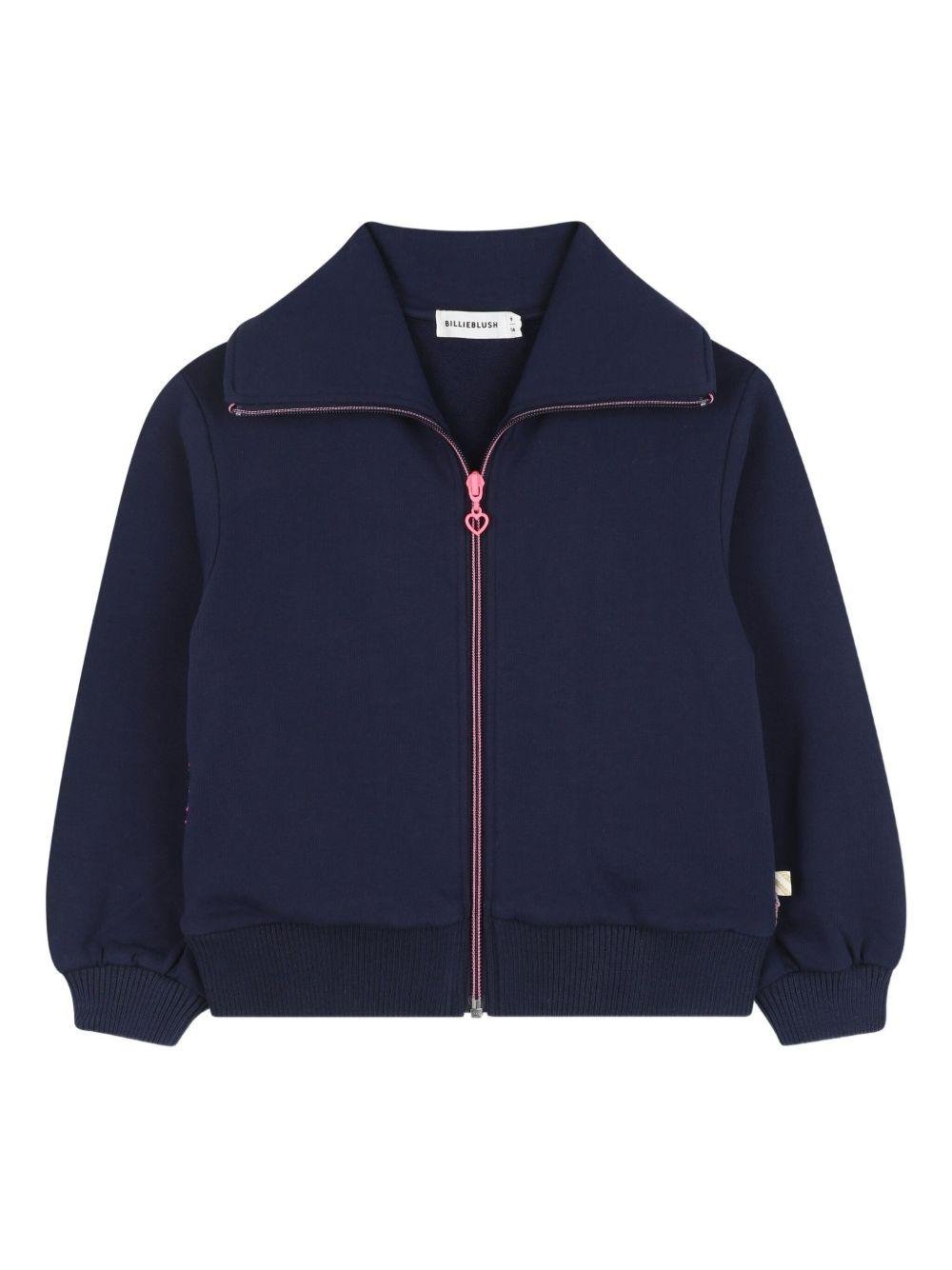 Felpa per bambina Billieblush blu con zip - Rubino Kids