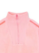 Felpa per bambina Billieblush rosa in pile con zip e collo rialzato - Rubino Kids
