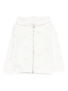 Felpa per bambina Bonpoint bianca con stampa floreale all - over - Rubino Kids
