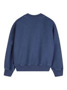 Felpa per bambina Chloé Kids blu con logo goffrato - Rubino Kids