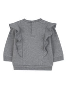 Felpa per bambina Chloé Kids grigia con stampa con logo - Rubino Kids