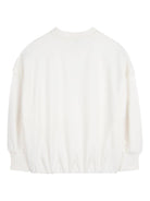 Felpa per bambina Dkny Kids bianca con stampa logo sul davanti - Rubino Kids