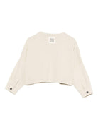 Felpa per bambina Douuod Kids beige con tasca sul petto - Rubino Kids