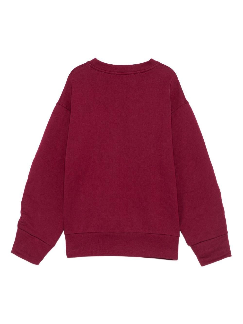 Felpa per bambina Elisabetta Franchi La Mia Bambina rosso con arricciatura - Rubino Kids