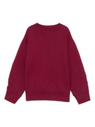 Felpa per bambina Elisabetta Franchi La Mia Bambina rosso con arricciatura - Rubino Kids