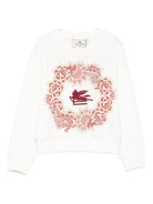 Felpa per bambina ETRO KIDS bianca con motivo Pegaso - Rubino Kids