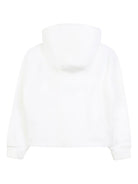 Felpa per bambina Givenchy Kids bianco con cappuccio e logo - Rubino Kids