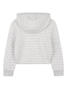 Felpa per bambina Givenchy Kids grigia con motivo jacquard con logo - Rubino Kids