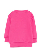 Felpa per bambina John Richmond Junior fucsia con logo sul davanti - Rubino Kids