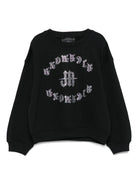 Felpa per bambina John Richmond Junior nero con strass - Rubino Kids