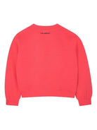 Felpa per bambina Karl Lagerfeld Kids Hero Ikon Karl & Choupette rosso con dettaglio logo sul retro - Rubino Kids