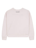 Felpa per bambina Karl Lagerfeld Kids rosa con stampa grafica - Rubino Kids