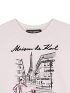 Felpa per bambina Karl Lagerfeld Kids rosa con stampa grafica - Rubino Kids