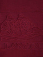 Felpa per bambina Lanvin Enfant rossa con logo goffrato - Rubino Kids