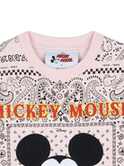 Felpa per bambina Marc Jacobs Kids x Disney Mickey Mouse rosa con stampa paisley - Rubino Kids