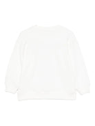 Felpa per bambina MC2 Saint Barth Kids bianca con stampa grafica natalizia - Rubino Kids